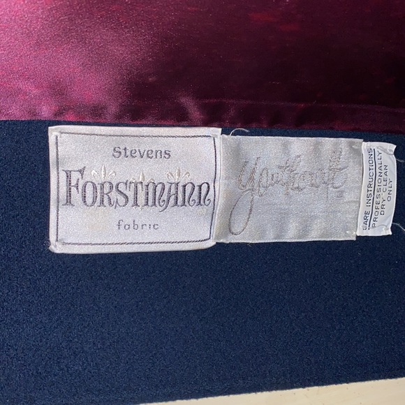 Vintage Stevens Forstmann Women’s Navy Blue Wool Winter Dress Coat - Picture 9 of 13